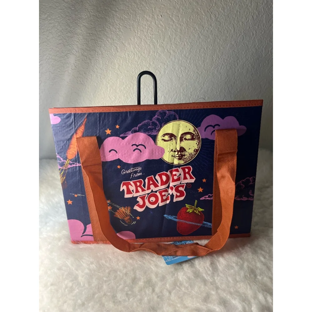NWT Trader Joe’s Stand Up Collapsible Grocery Tote Bag